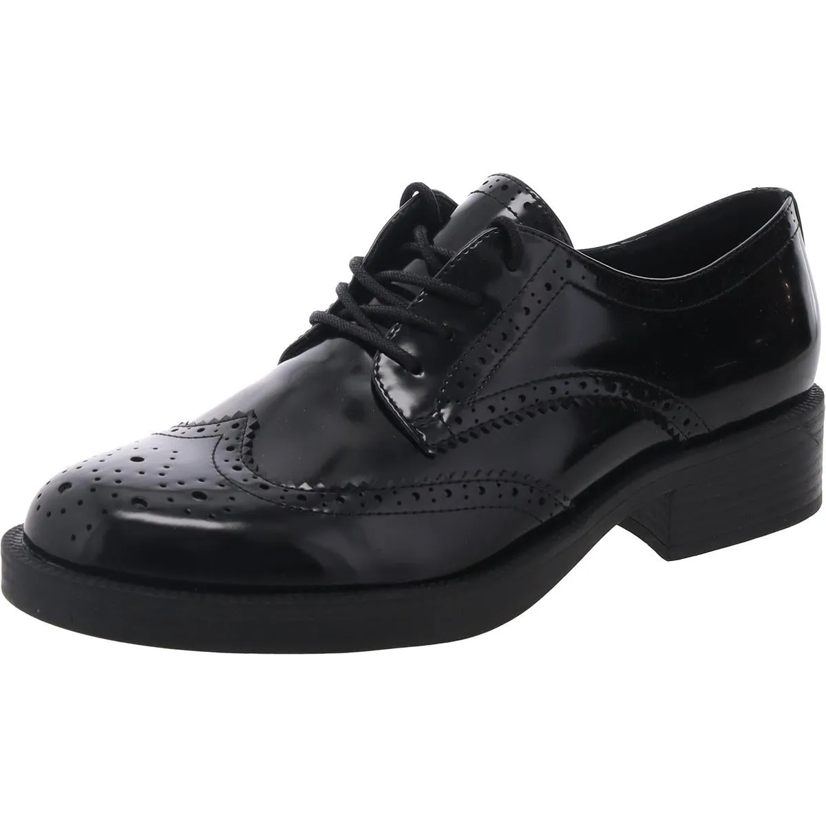Nine West Mens Studey 3 Lace-Up Faux Leather Oxfords