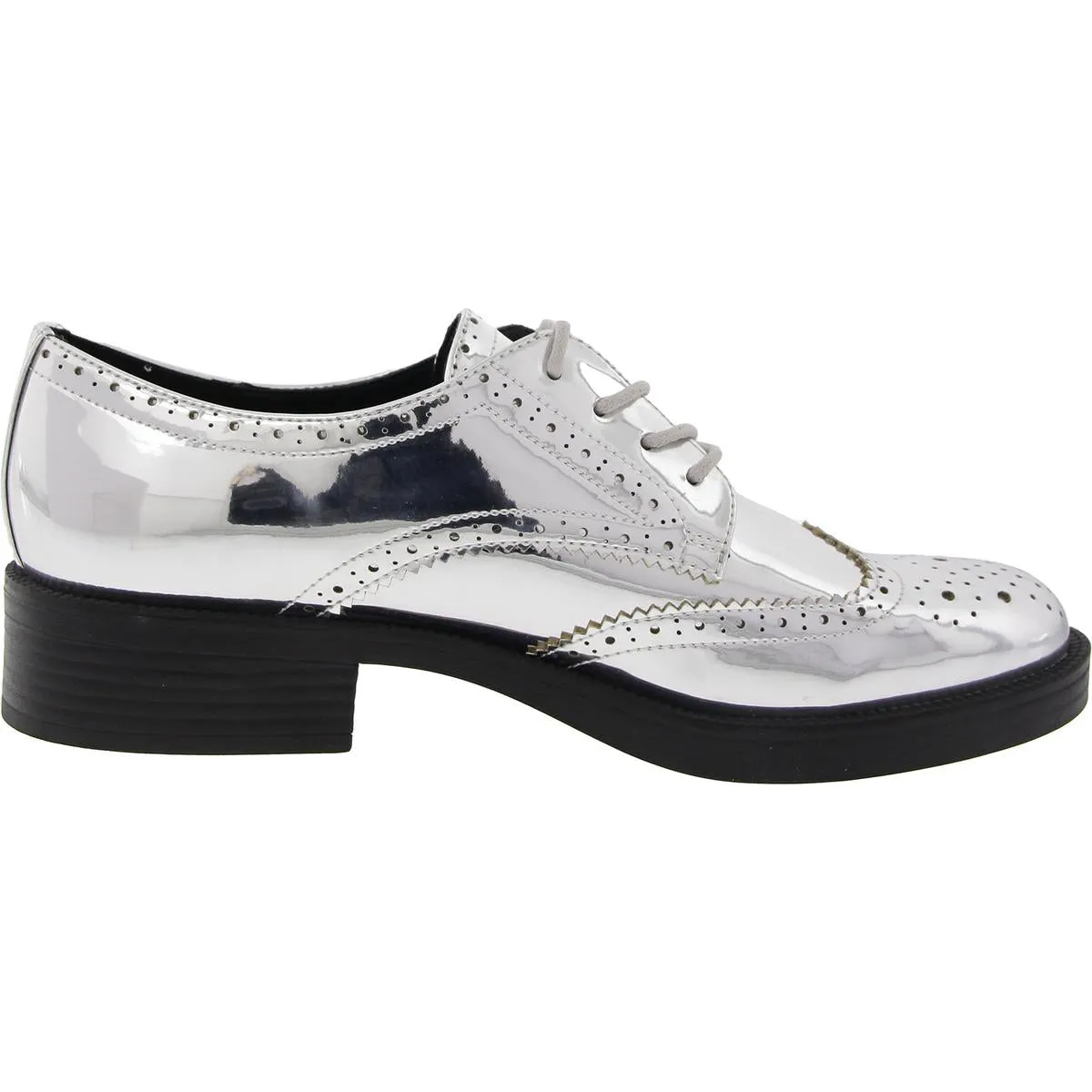 Nine West Mens Studey 3 Lace-Up Faux Leather Oxfords