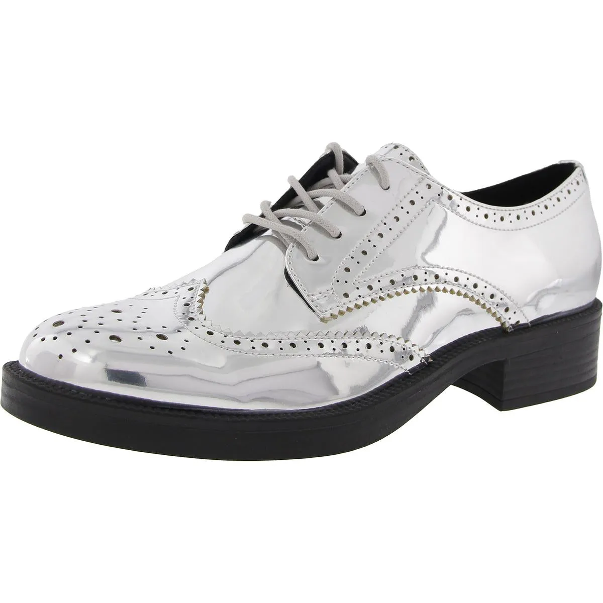 Nine West Mens Studey 3 Lace-Up Faux Leather Oxfords