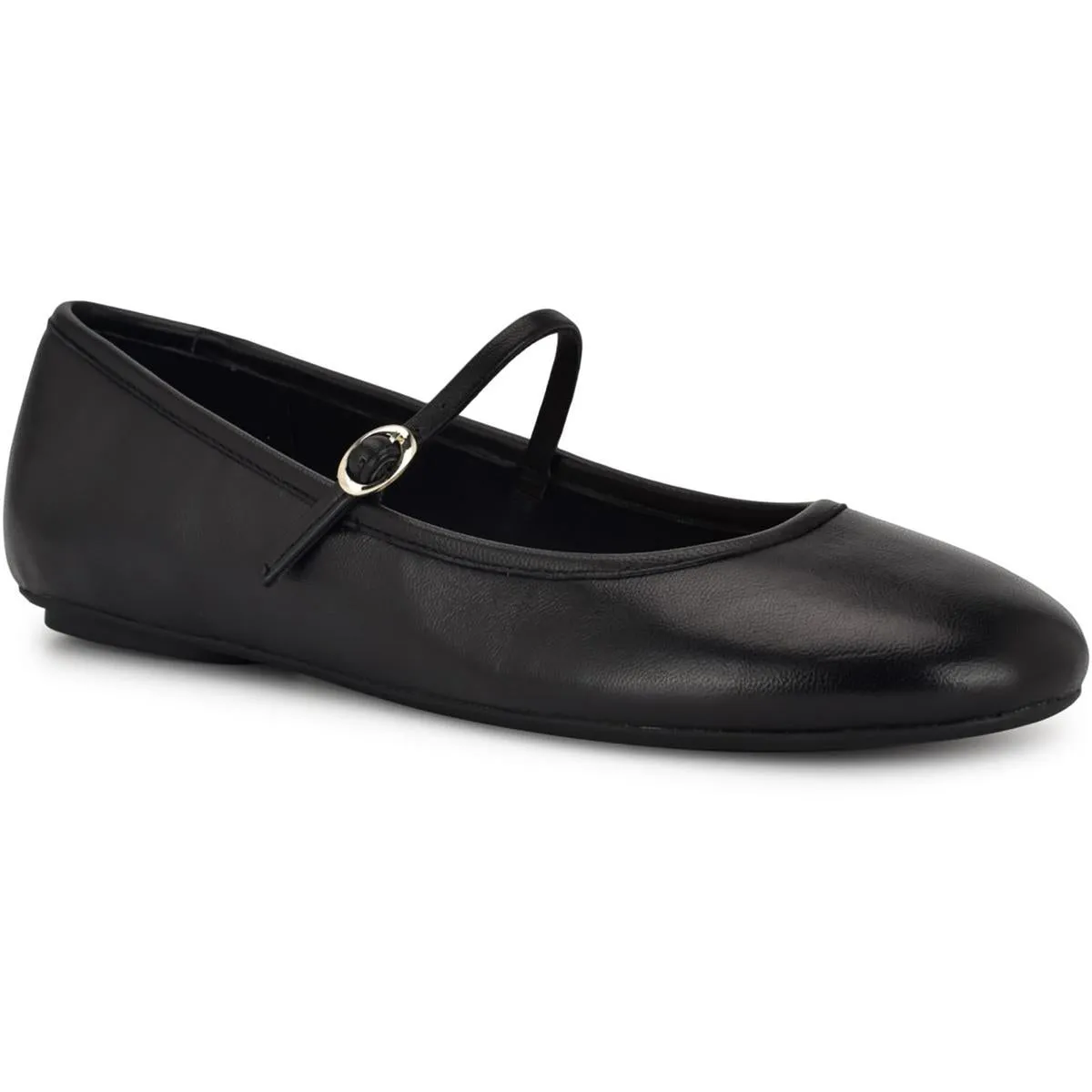 Nine West Womens CLASSIK Adjustable Leather Mary Janes
