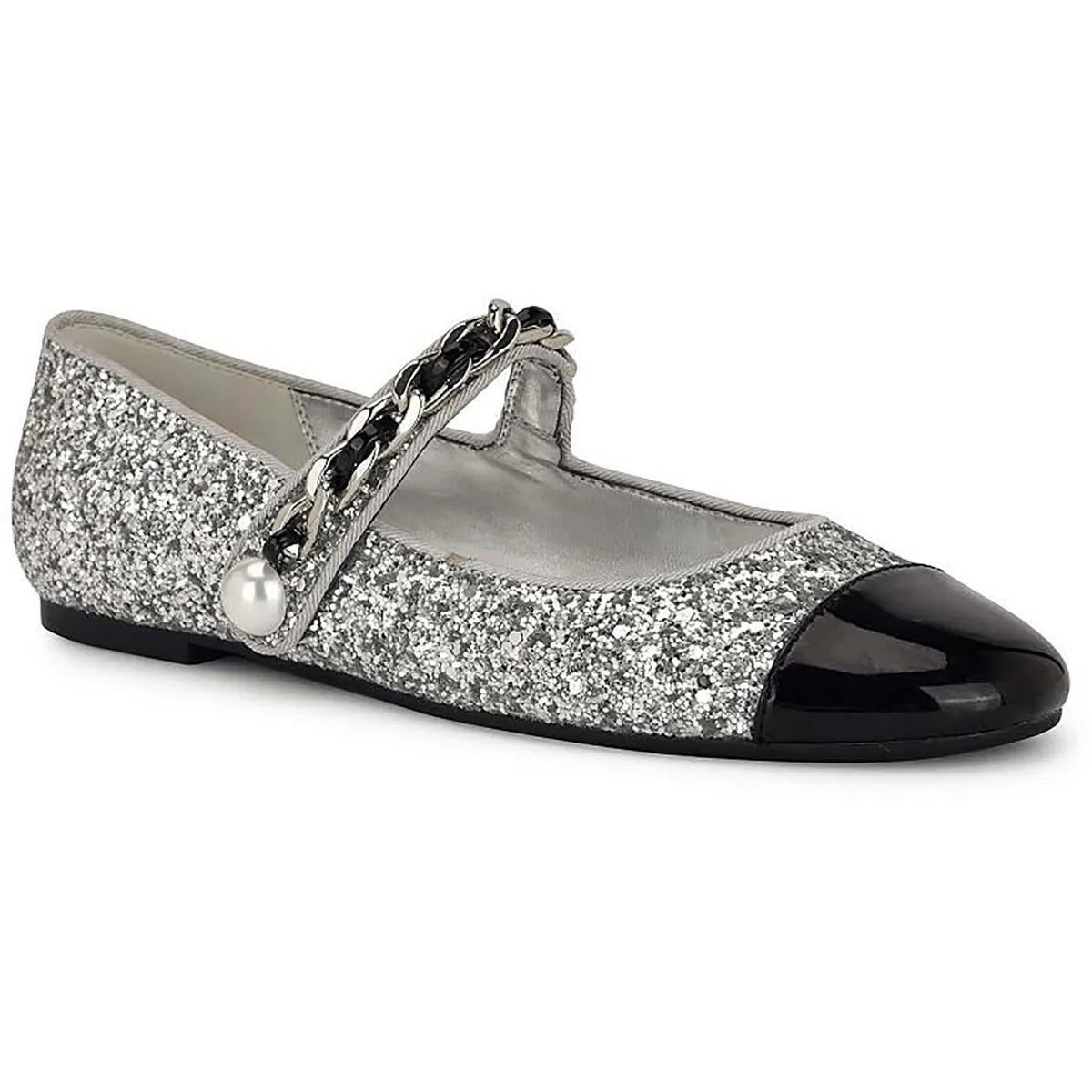 Nine West Womens Glitter  Mary Janes