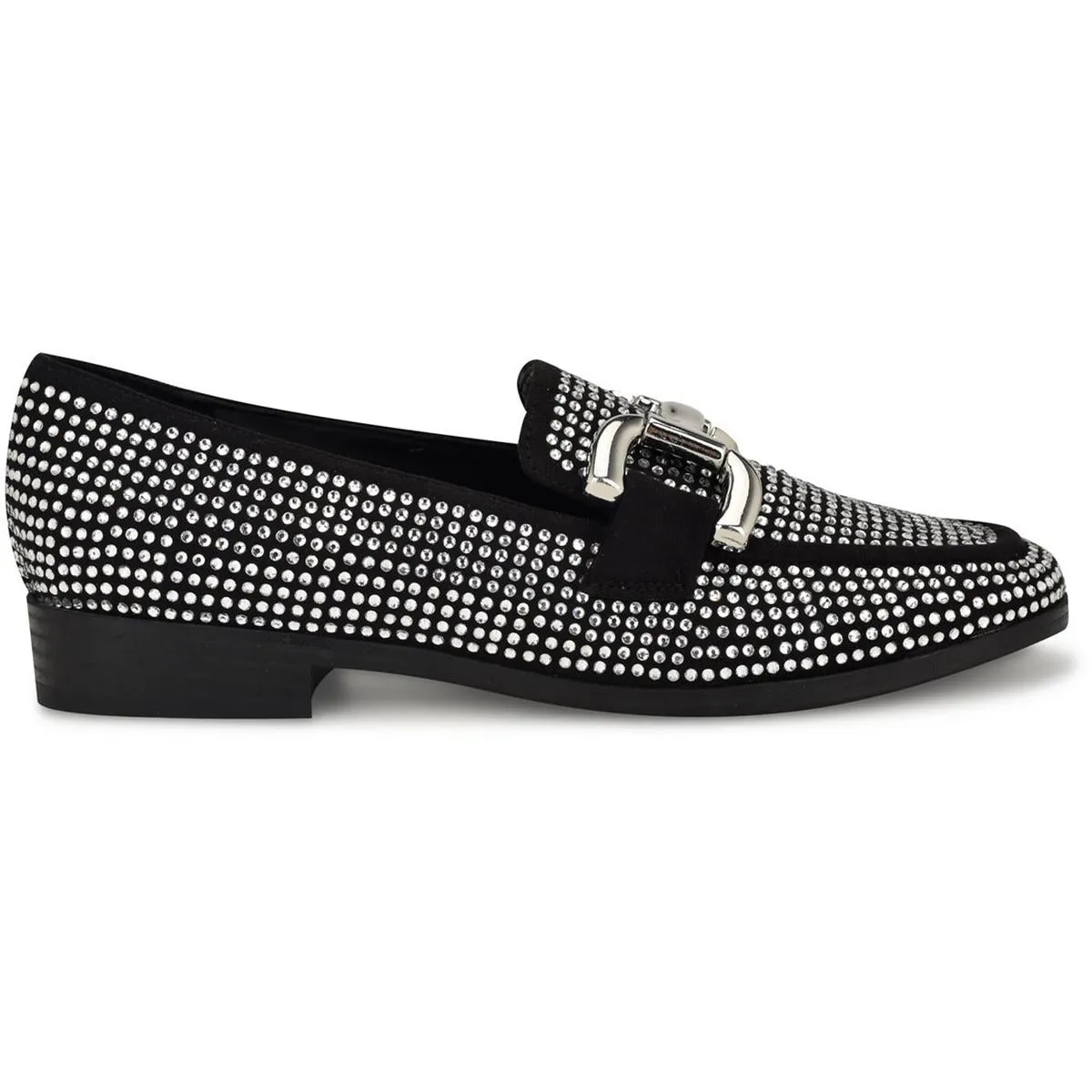 Nine West Womens Lilma Embellished Textured Slip-On Sneakers