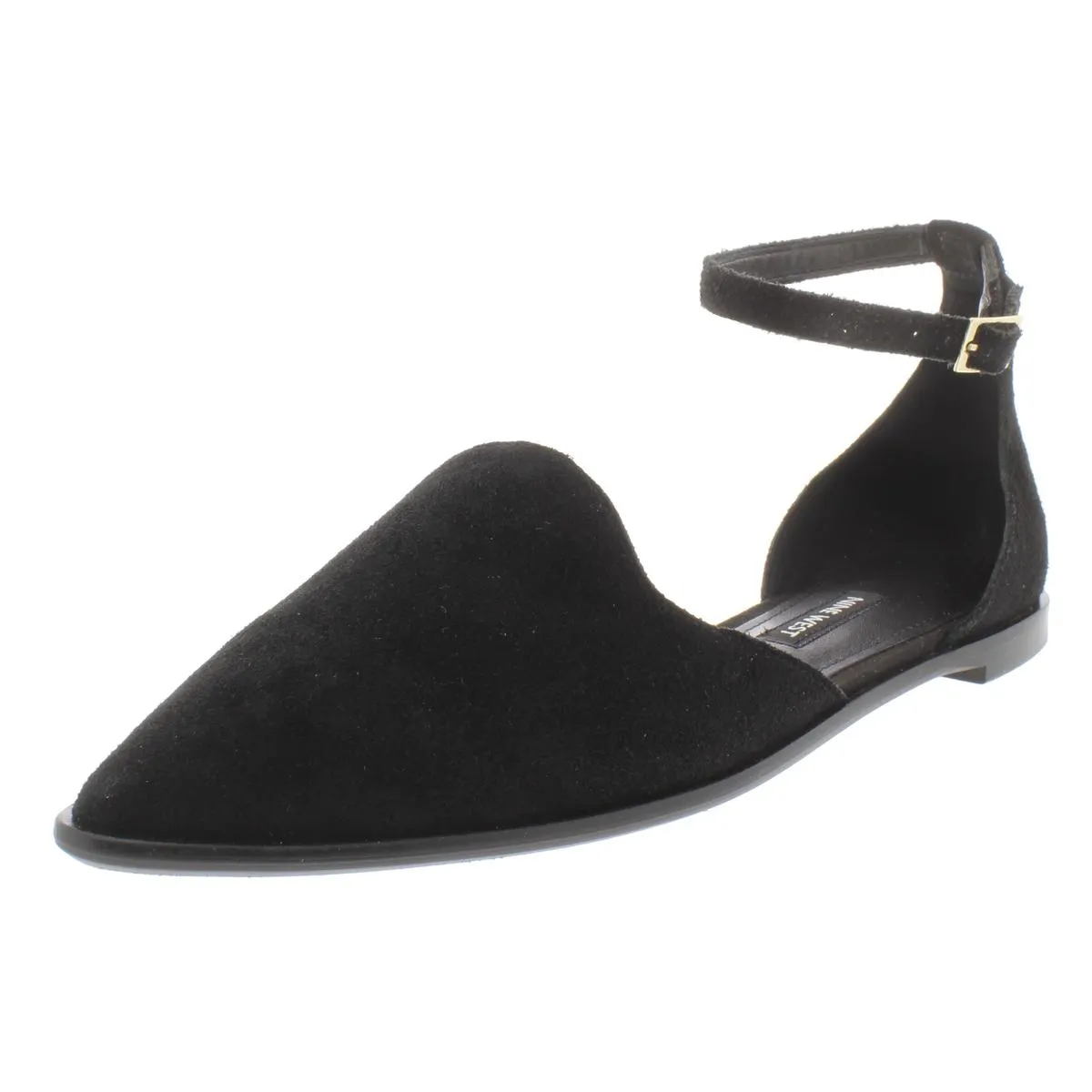 Nine West Womens Oriona Solid Suede Flats