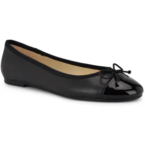Nine West Womens Prosep Bow Leather Ballet Flats