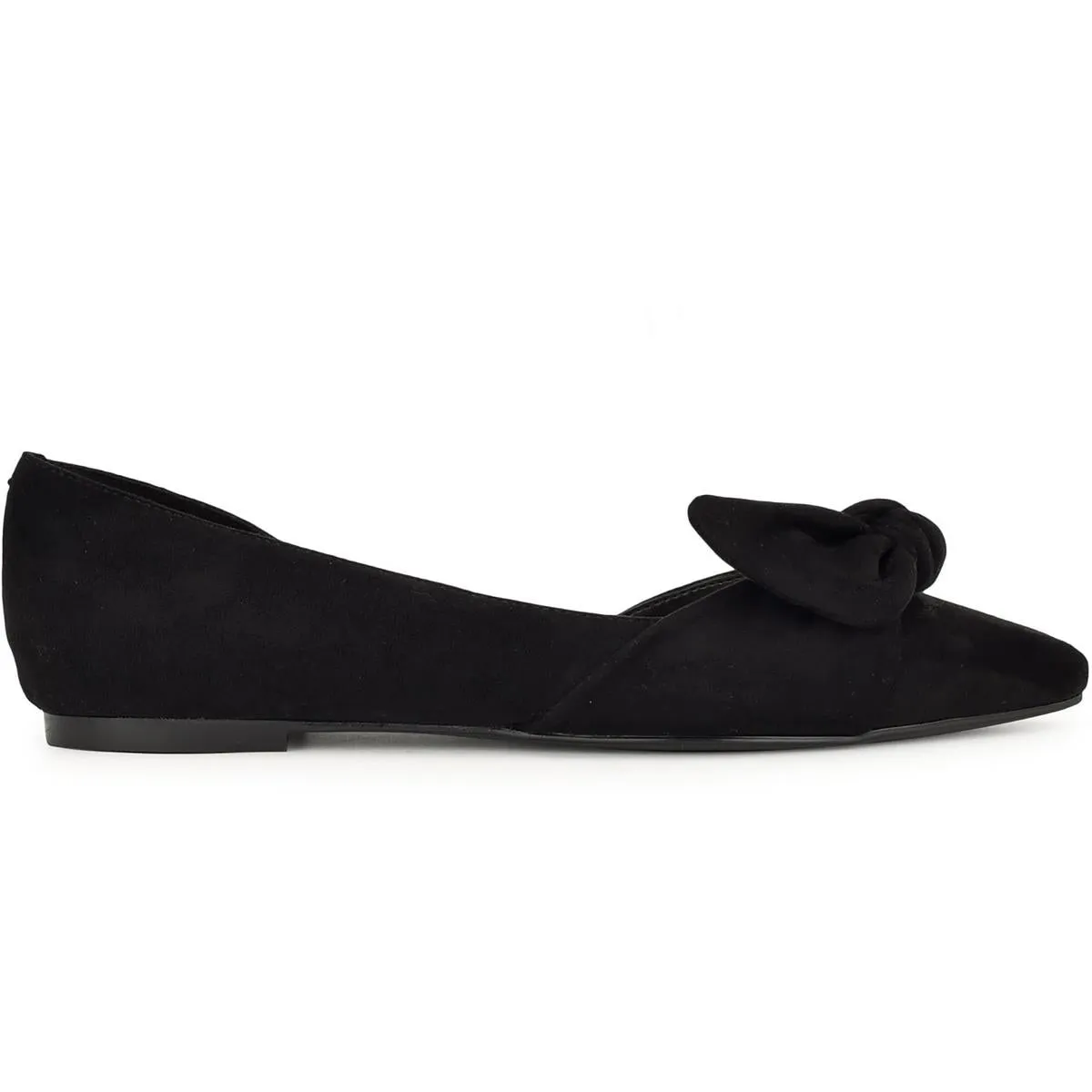 Nine West Womens WNBannie2   Bow Textured Flat Shoes