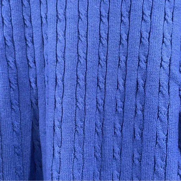 NWT Talbots Women’s Plus Petite Super-soft Cable Knit Sweater, Royal Blue, 2Xp