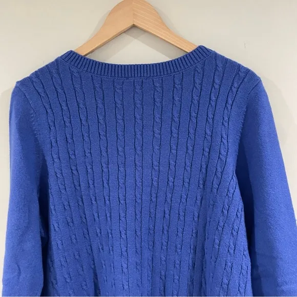 NWT Talbots Women’s Plus Petite Super-soft Cable Knit Sweater, Royal Blue, 2Xp