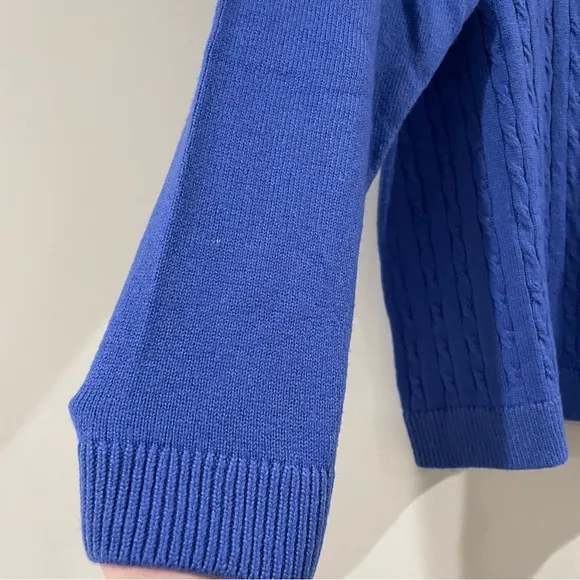 NWT Talbots Women’s Plus Petite Super-soft Cable Knit Sweater, Royal Blue, 2Xp