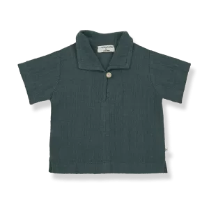 One More In The Family- Benet petroleum short sleeve shirt