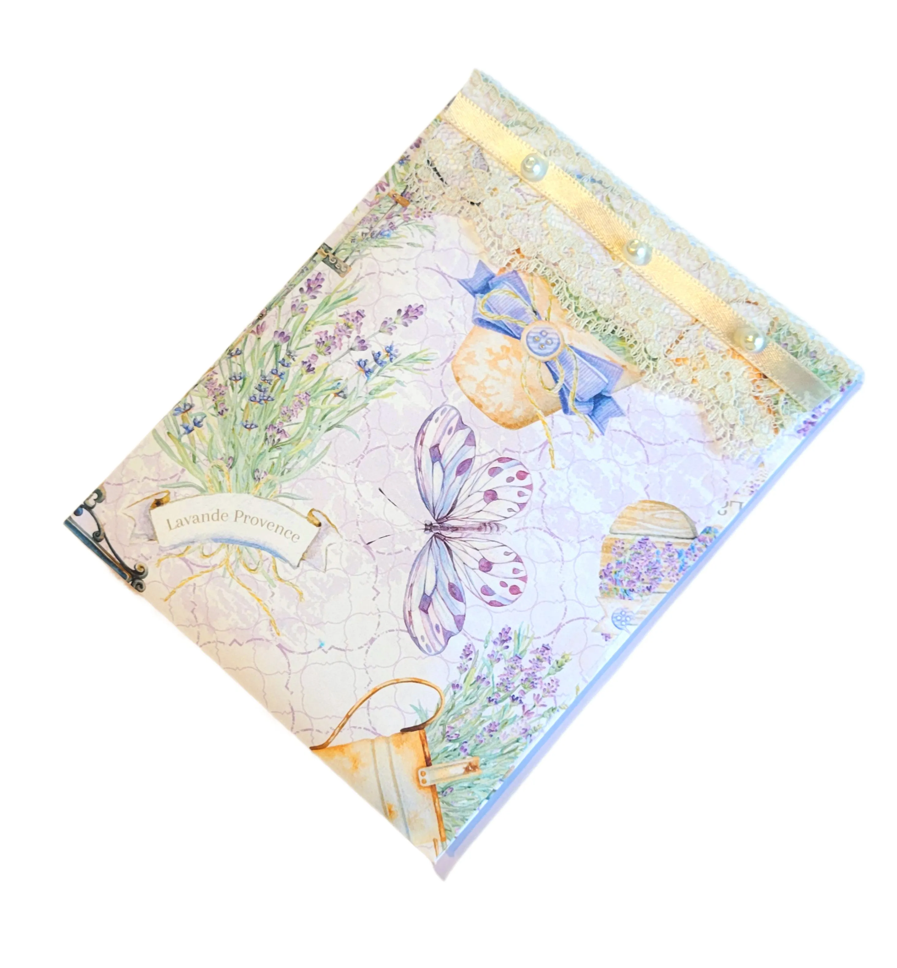 Pearls & Lace Lavender Scented Drawer, Closet & Car Sachets, Large Size 4" x 5", 3-Pack