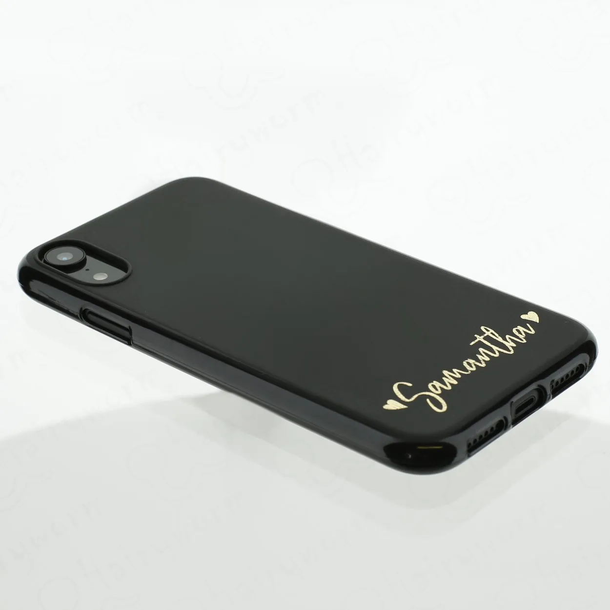 Personalised LG Phone Gel Case with Stylish Text and Heart Accented Line