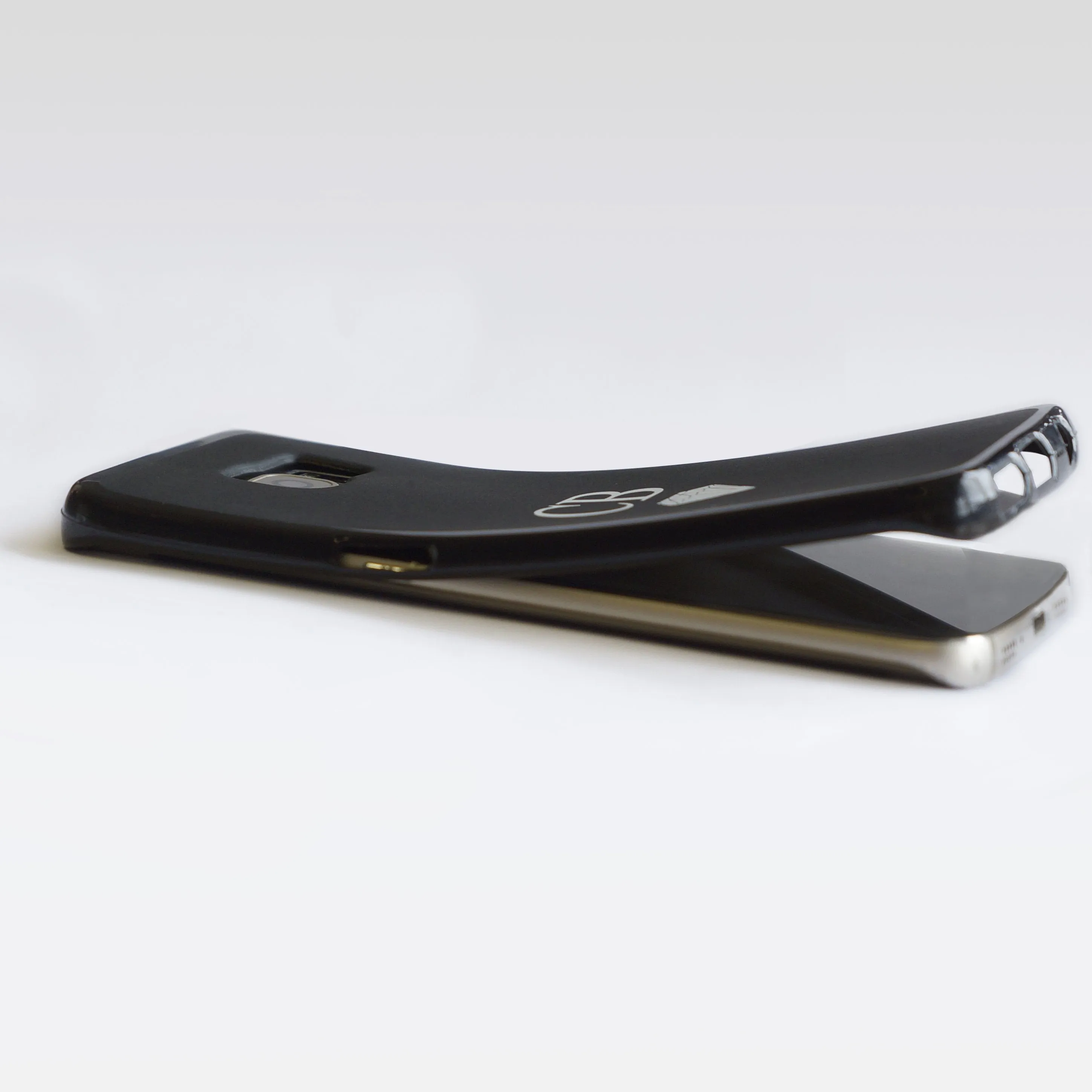 Personalised LG Phone Gel Case with Stylish Text and Heart Accented Line