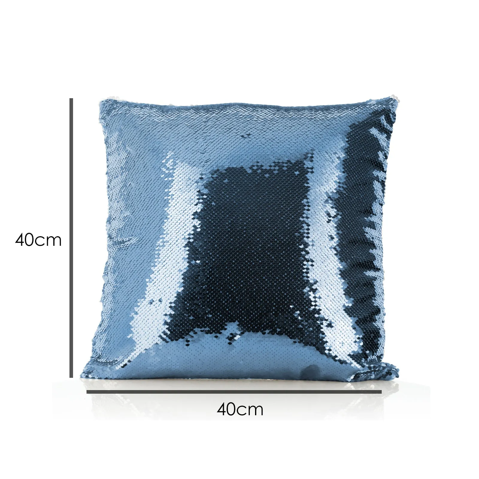 Personalised Sequin Cushion with Stylish Text and Pink Love Landscape Print