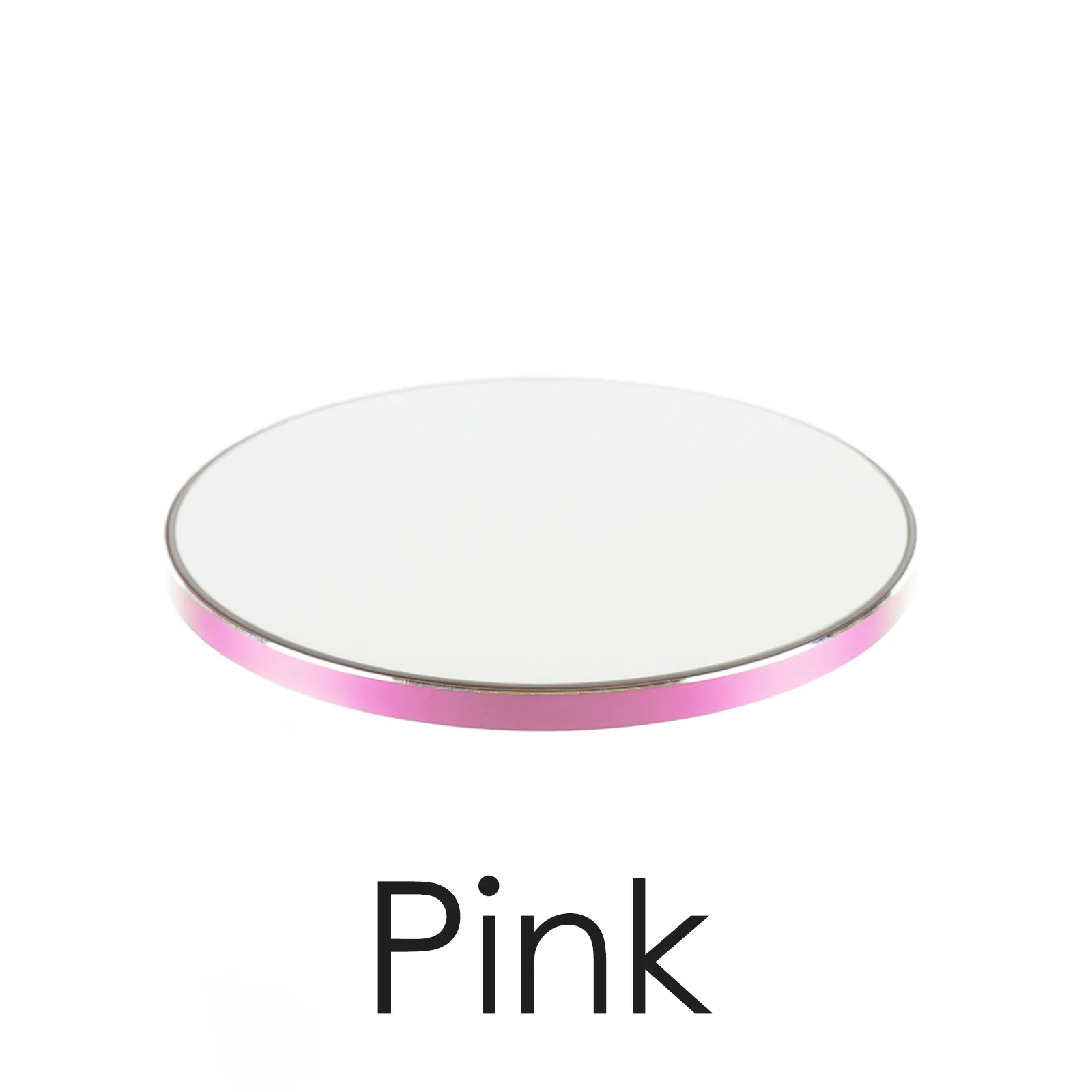 Personalised Wireless Charger with Pink Stylish text, Stars and Hearts on Black Marble