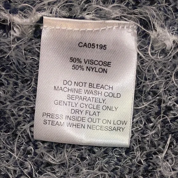 🤎Piccadilly Black and Grey Patterned Fuzzy Warm Sweater