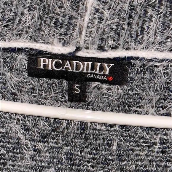 🤎Piccadilly Black and Grey Patterned Fuzzy Warm Sweater