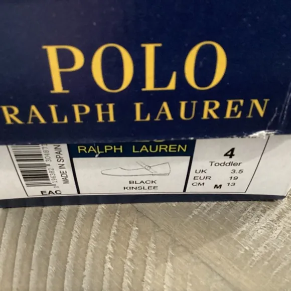 POLO RALPH LAUREN Toddler Girls Kinslee Leather Flats, size 4