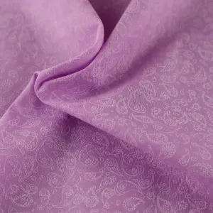 Pretty Paisley Lavender Shabby Chic Polycotton Floral Fabric