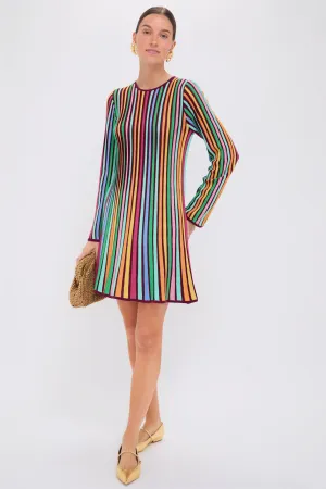Rainbow Stripe Knit Amal Dress