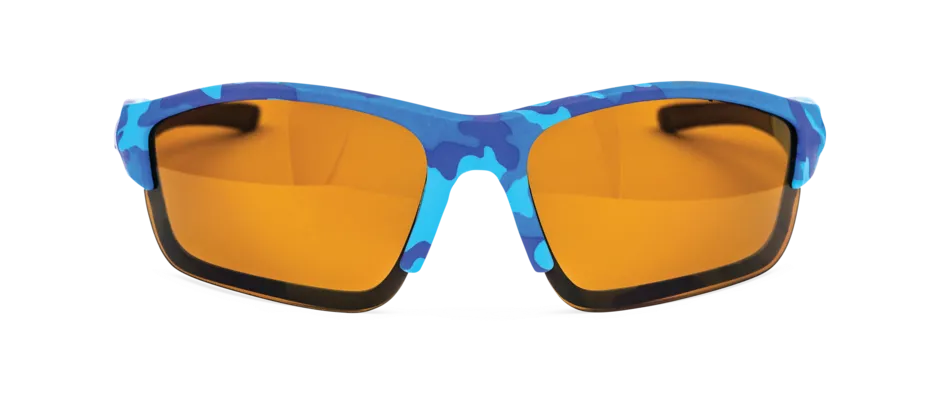 Rapala Boys Polarized Fishing Glasses Blue Camo