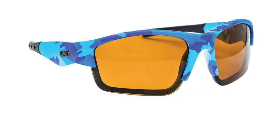 Rapala Boys Polarized Fishing Glasses Blue Camo