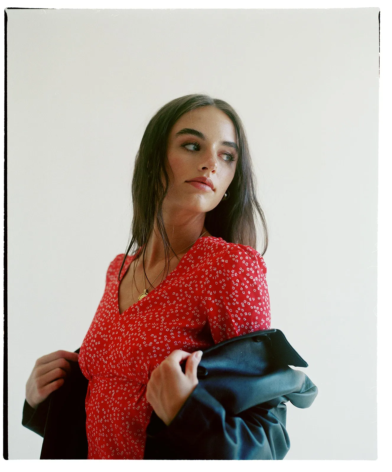 Raquel dress, Red Micro Ditsy
