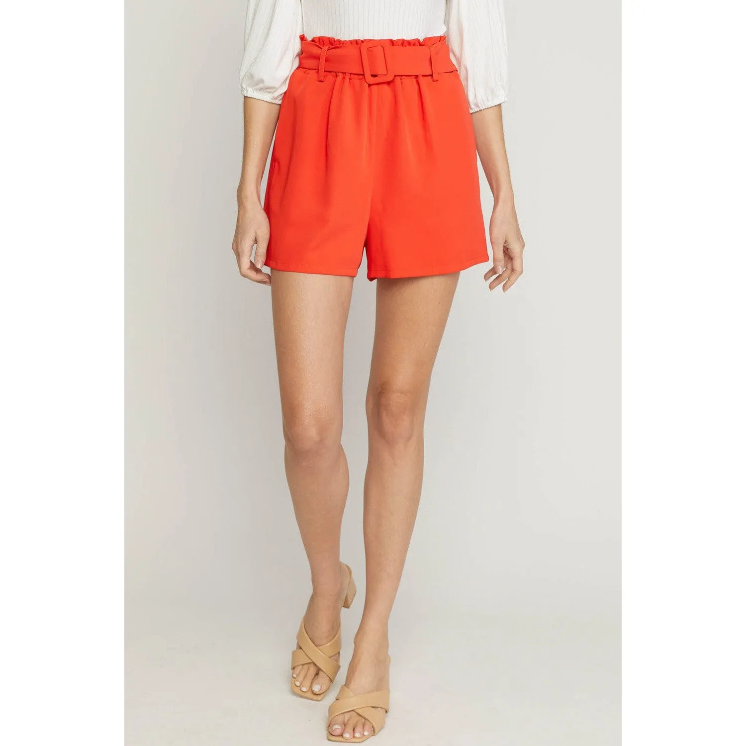 Red Hot Shorts in Tomato Red