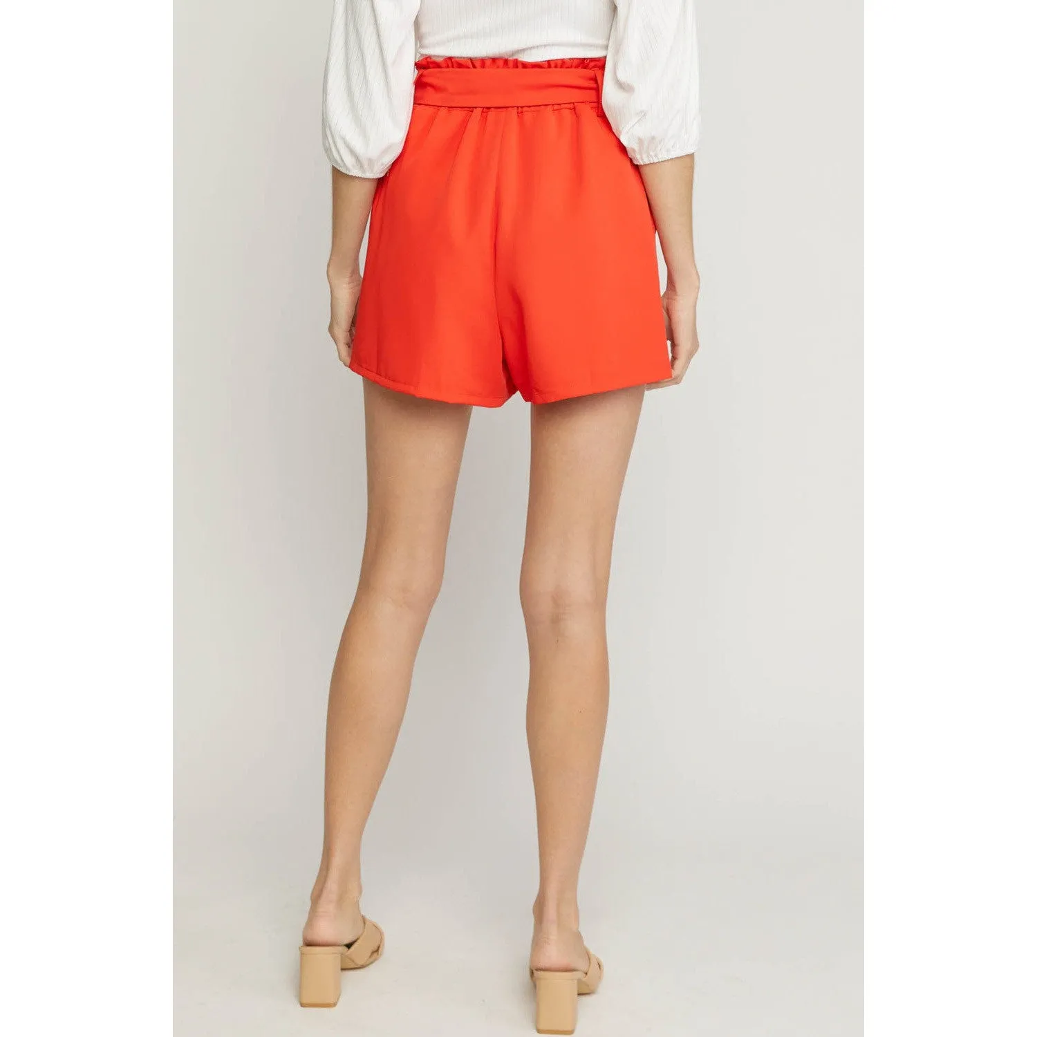 Red Hot Shorts in Tomato Red