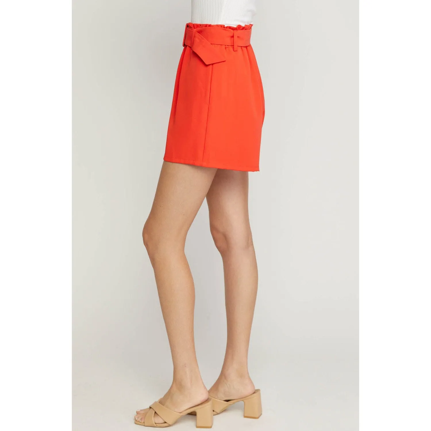 Red Hot Shorts in Tomato Red