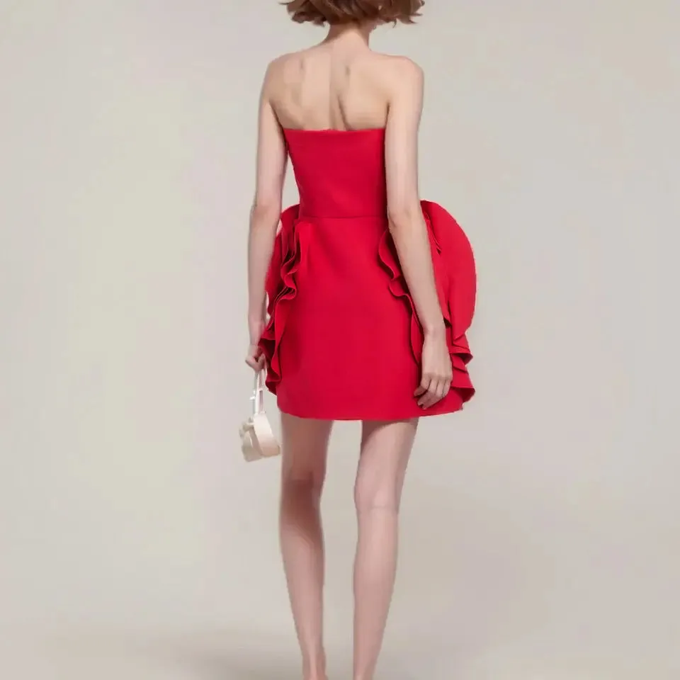 Red Short Dress for Women - Stylish Casual Summer Wear