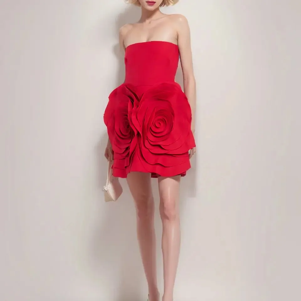 Red Short Dress for Women - Stylish Casual Summer Wear