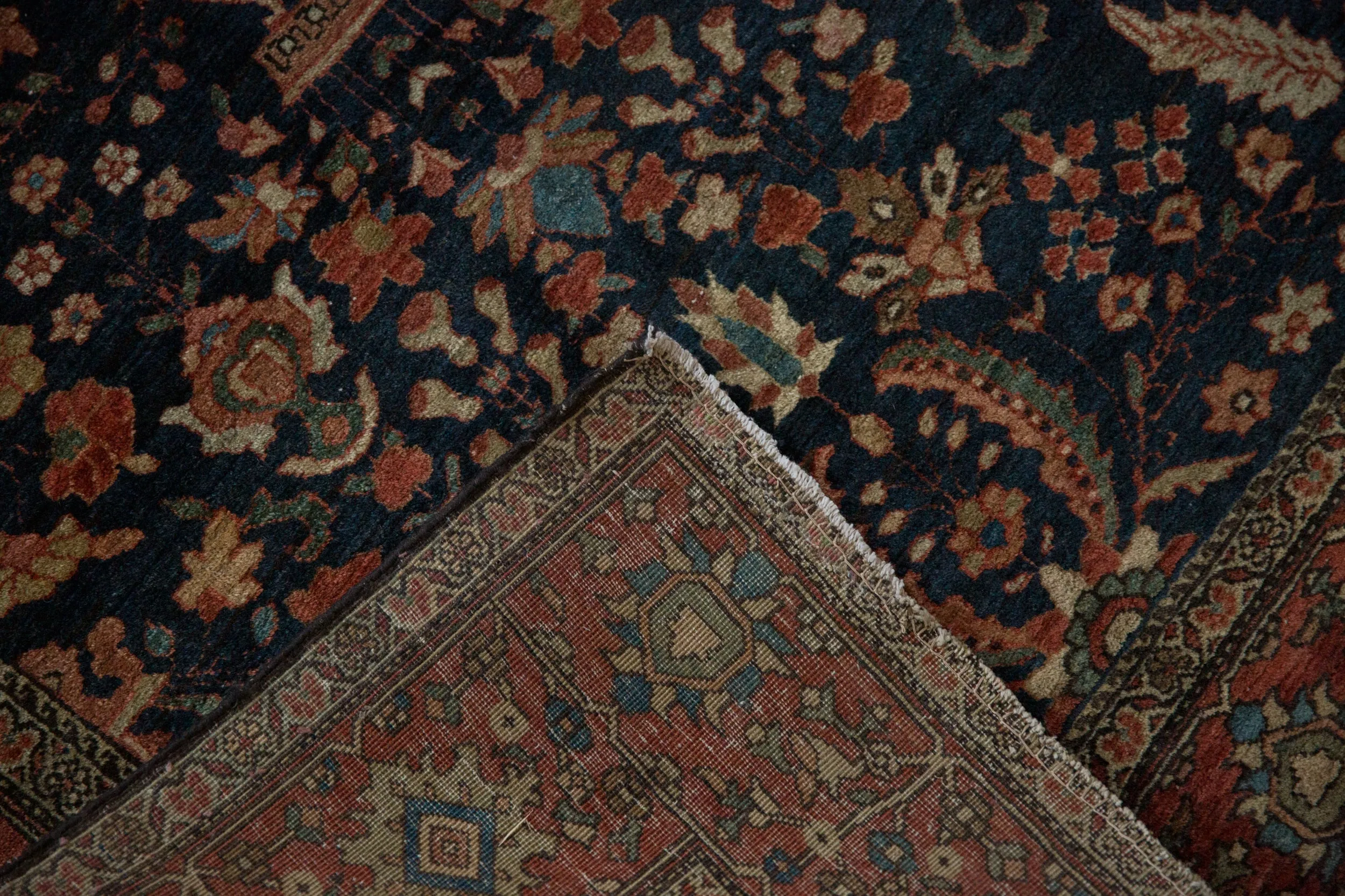RESERVED 3.5x4.5 Antique Farahan Sarouk Square Rug