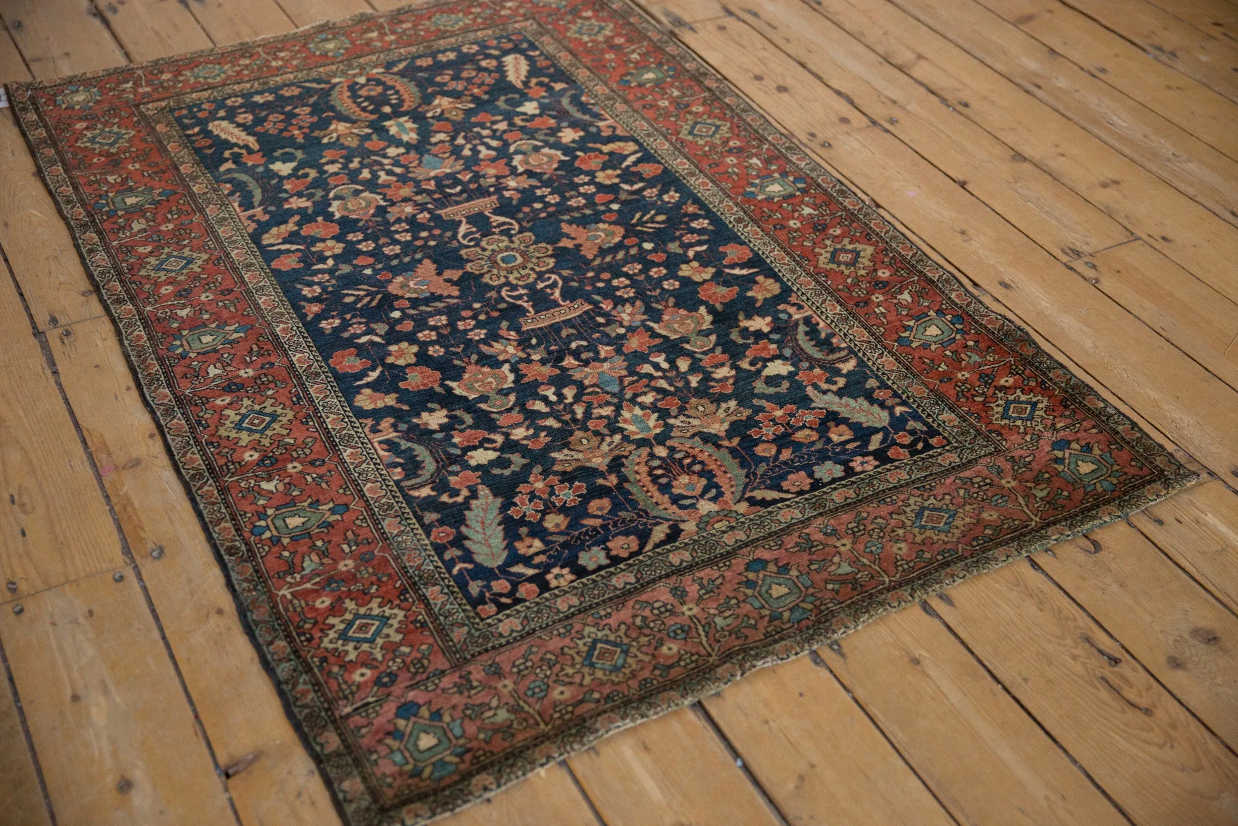 RESERVED 3.5x4.5 Antique Farahan Sarouk Square Rug