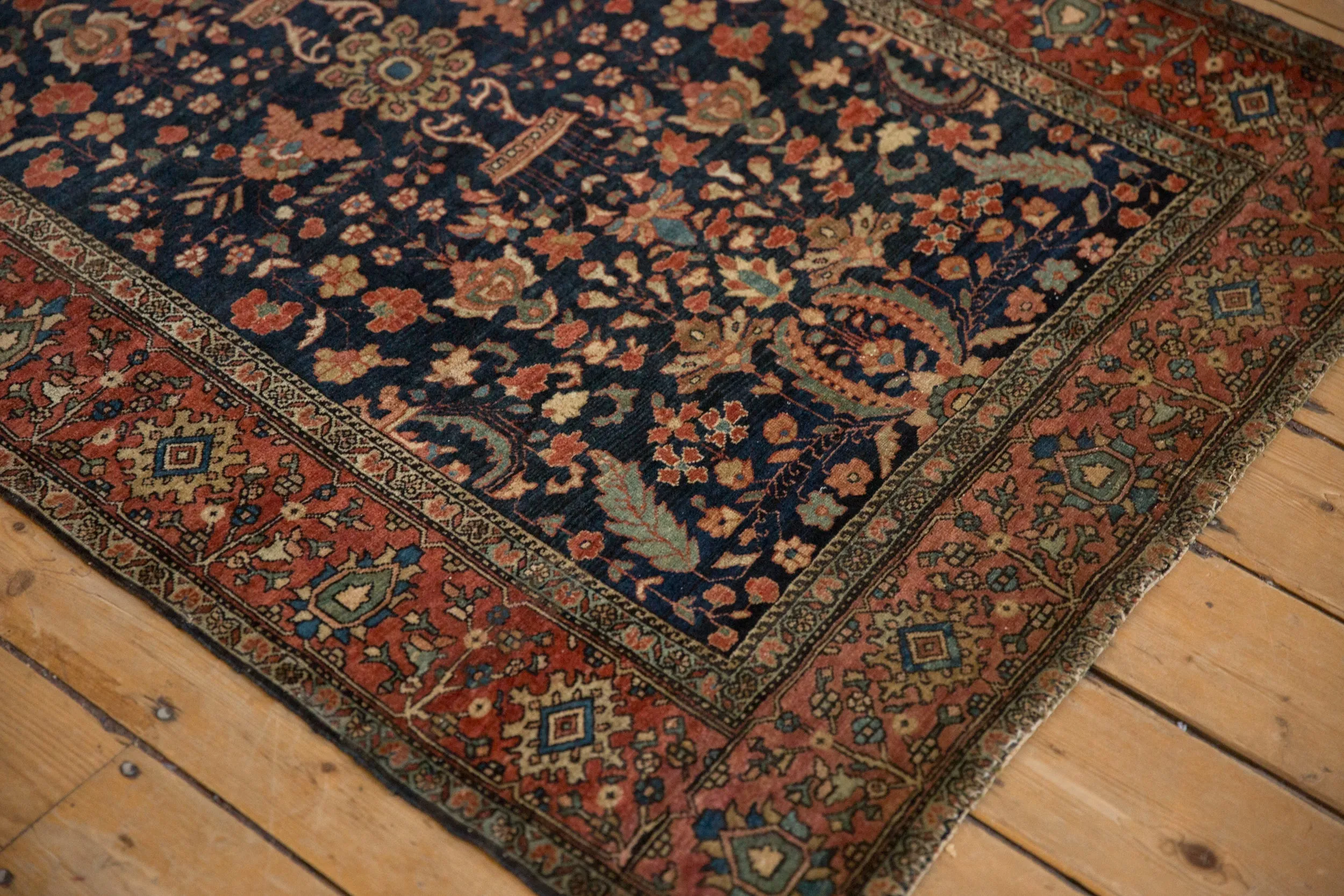 RESERVED 3.5x4.5 Antique Farahan Sarouk Square Rug