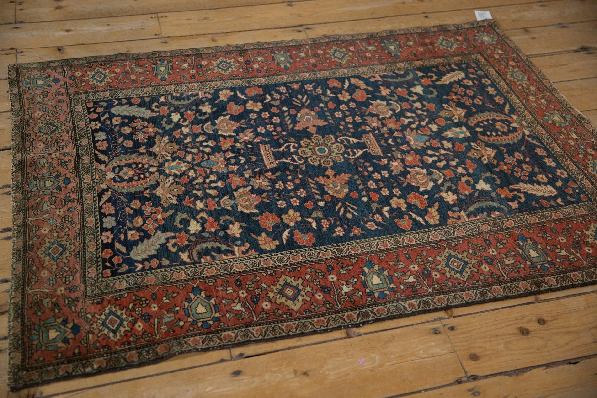 RESERVED 3.5x4.5 Antique Farahan Sarouk Square Rug