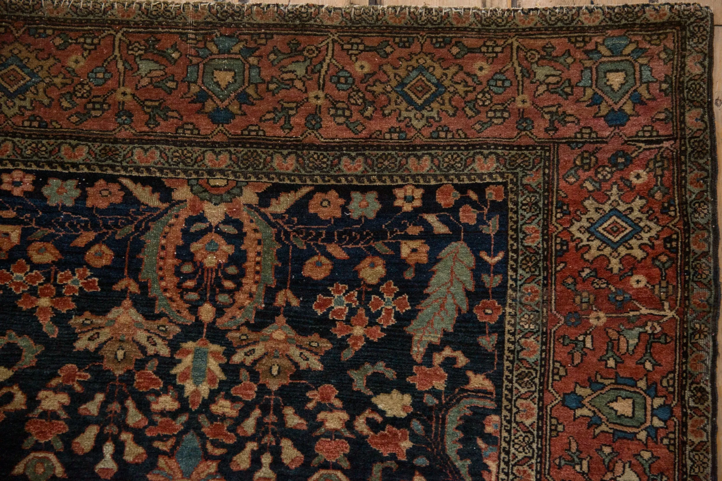 RESERVED 3.5x4.5 Antique Farahan Sarouk Square Rug