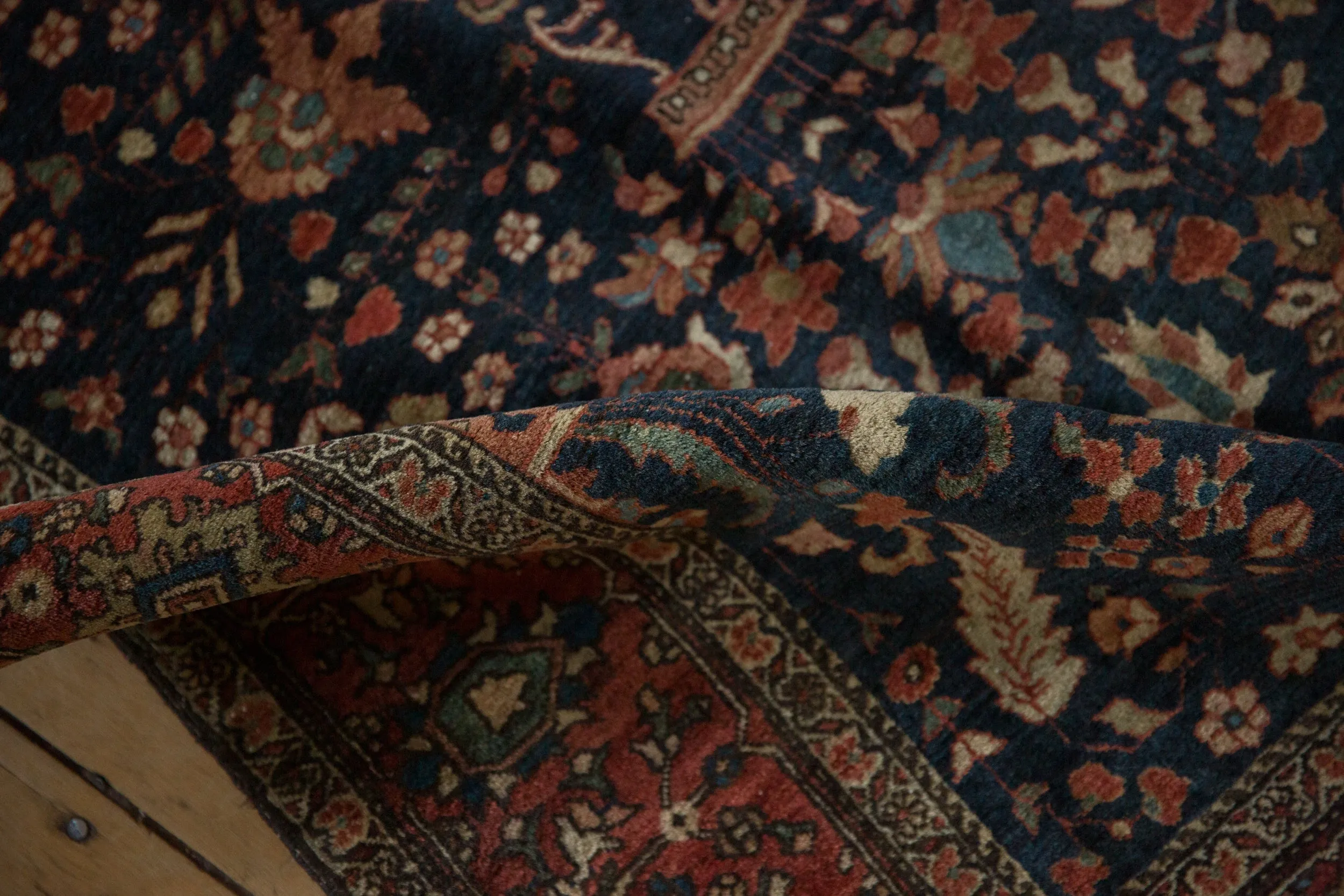 RESERVED 3.5x4.5 Antique Farahan Sarouk Square Rug