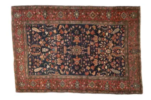 RESERVED 3.5x4.5 Antique Farahan Sarouk Square Rug