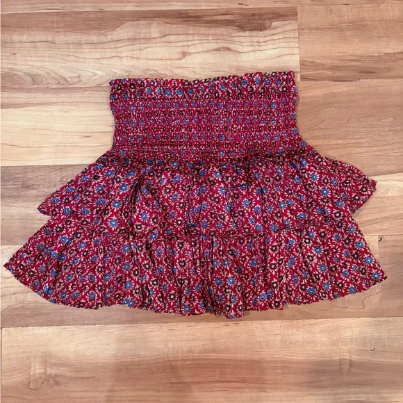 RESET by Jane Red, Floral, Mini Skirt