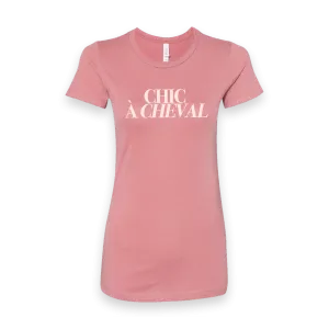 Retiring  Chic à Cheval - T-shirt Women's - Mauve