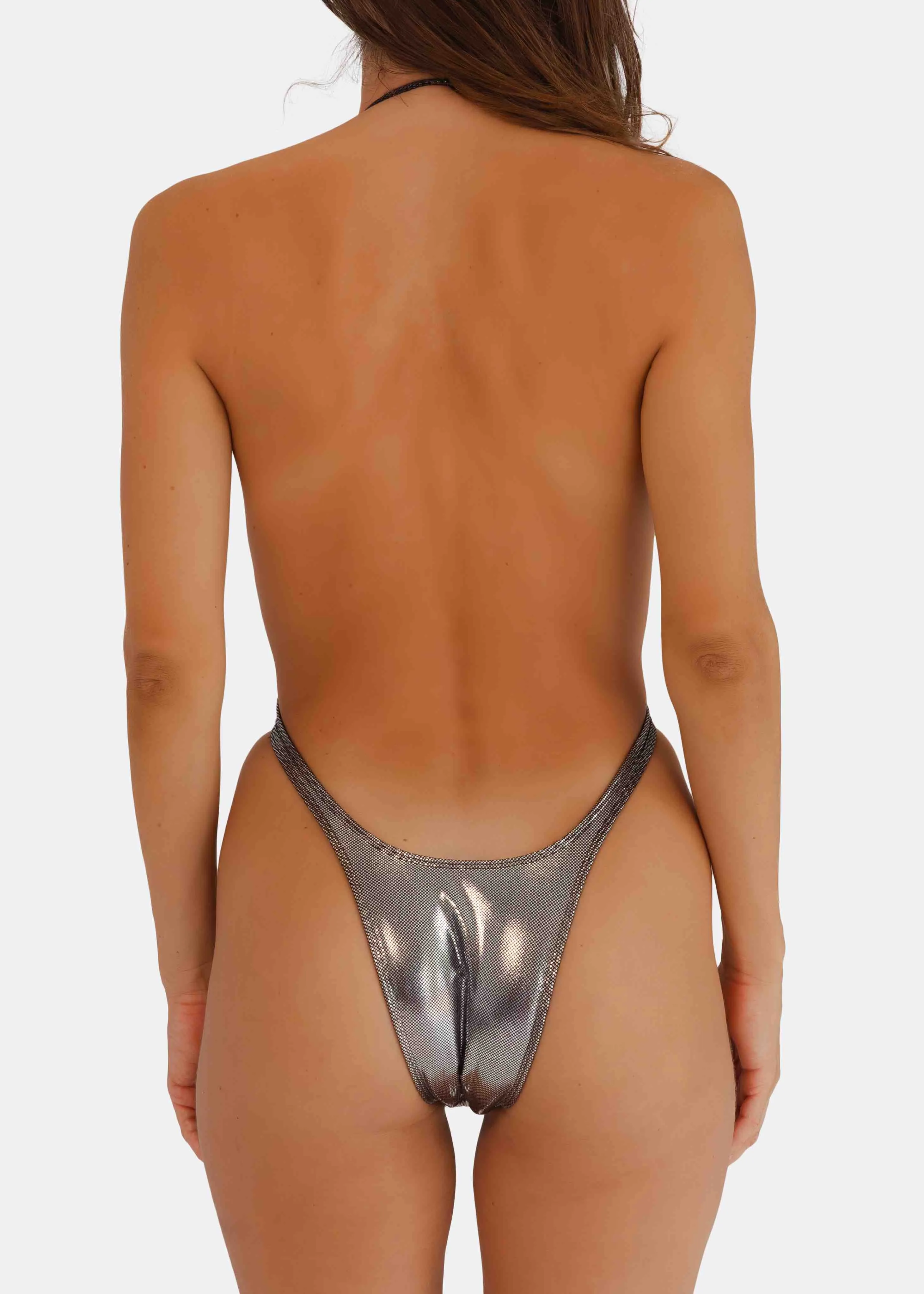 RICCI ONE PIECE SWIMSUIT - Chrome Silver