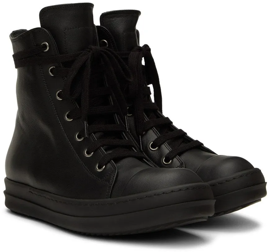 RICK OWENS Black Strobe Sneakers
