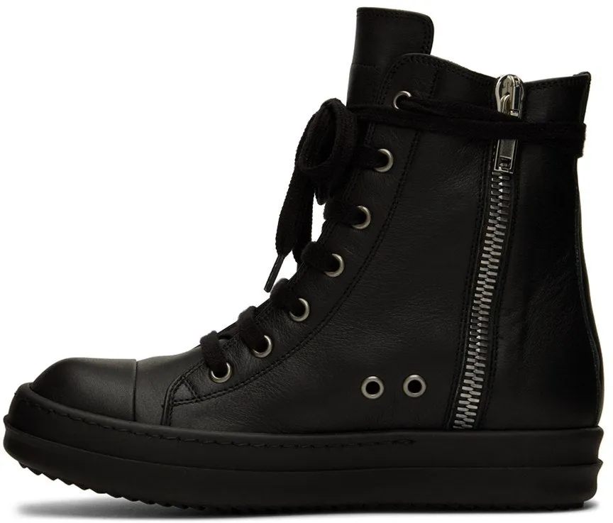 RICK OWENS Black Strobe Sneakers