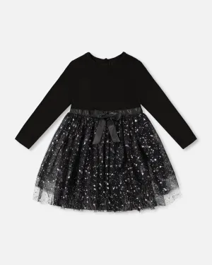 Robe chic Bi-matériel pour les fêtes G20NG86