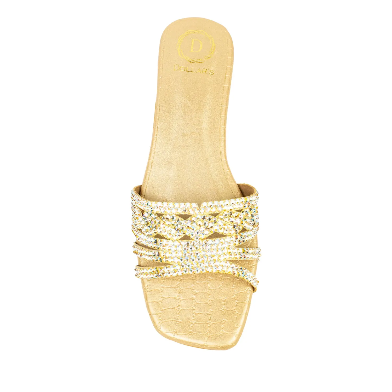 Salwa Flats S84F - Glitter Gold
