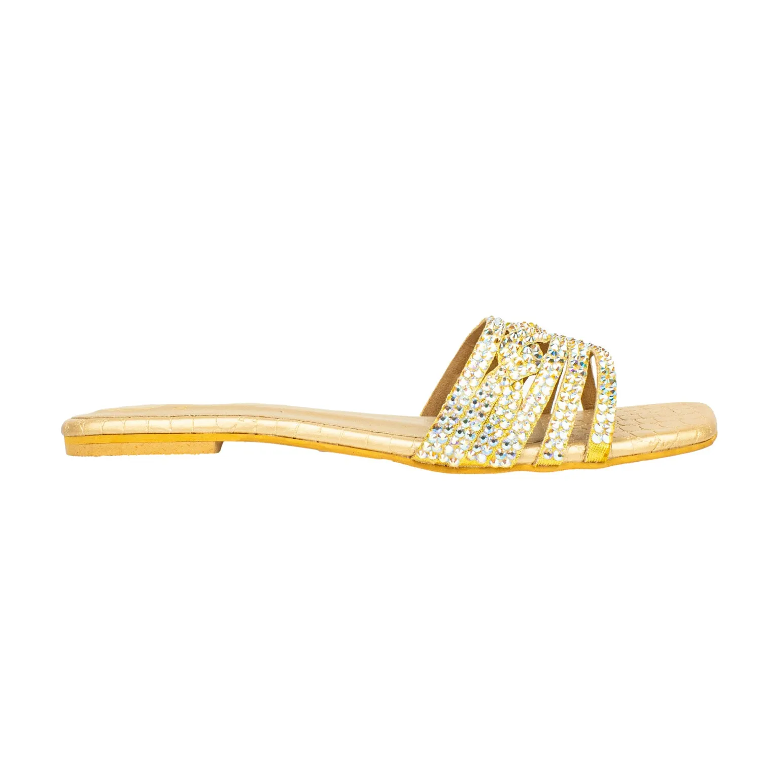 Salwa Flats S84F - Glitter Gold