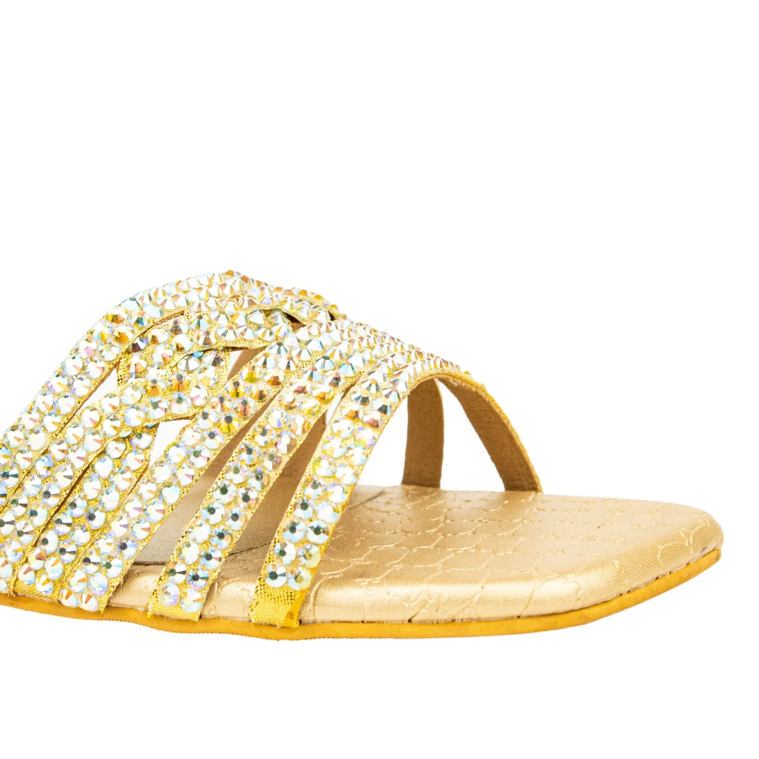 Salwa Flats S84F - Glitter Gold