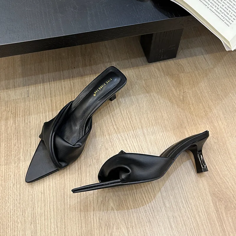 Samantha – Open Denim High Heel Sandals
