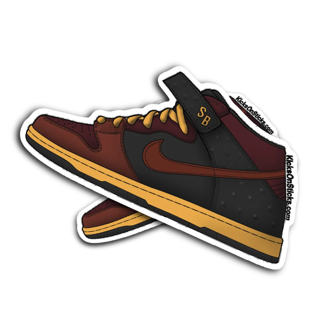 SB Dunk Mid "Ostrich Team Red" Sneaker Sticker