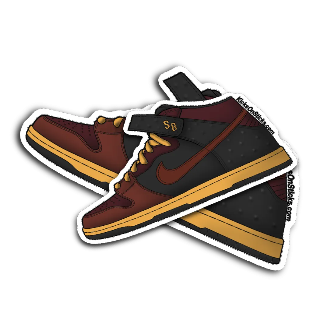 SB Dunk Mid "Ostrich Team Red" Sneaker Sticker